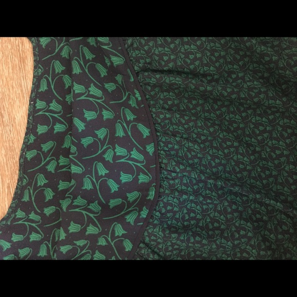 Ann Taylor LOFT blouse, green floral print, S - Picture 8 of 11